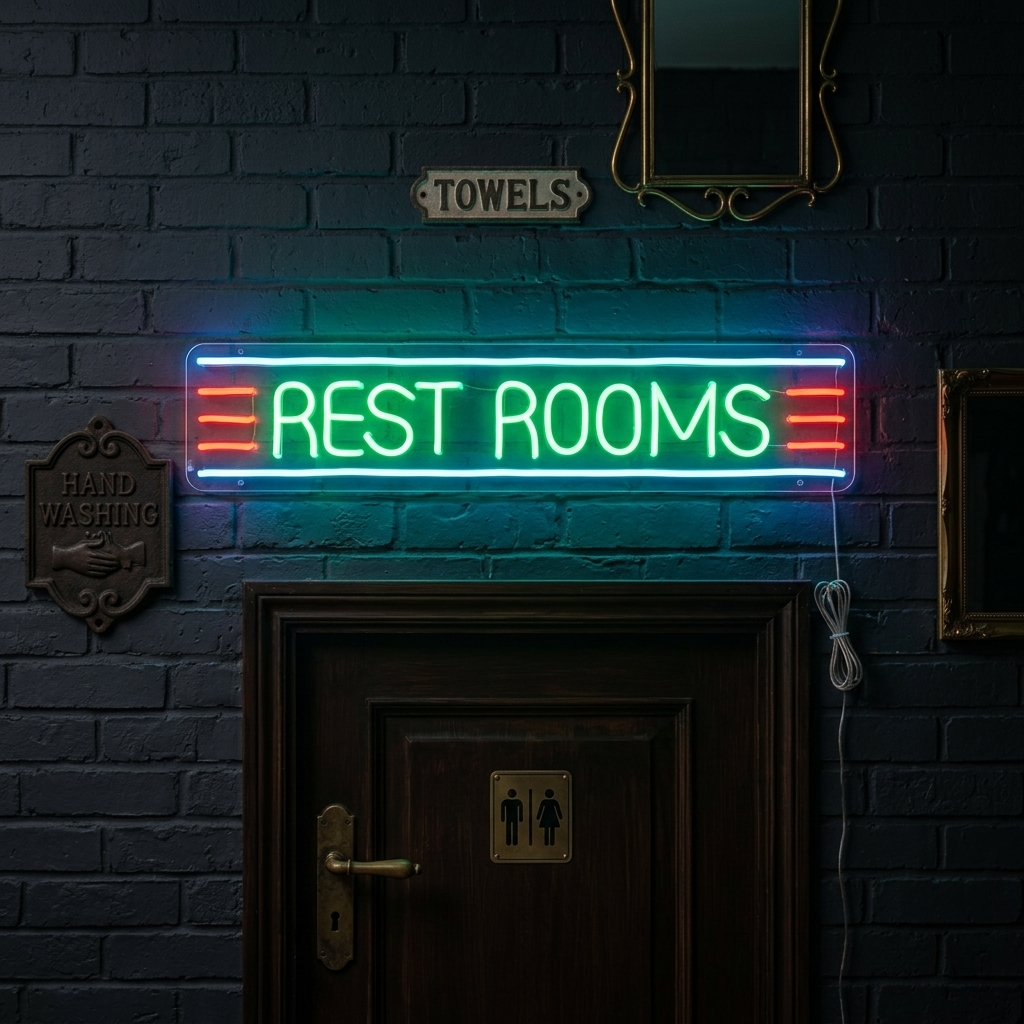 "Restroom" Neonskylt