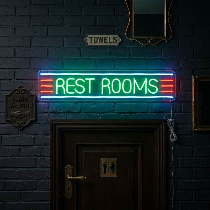 "Restroom" Neonskylt