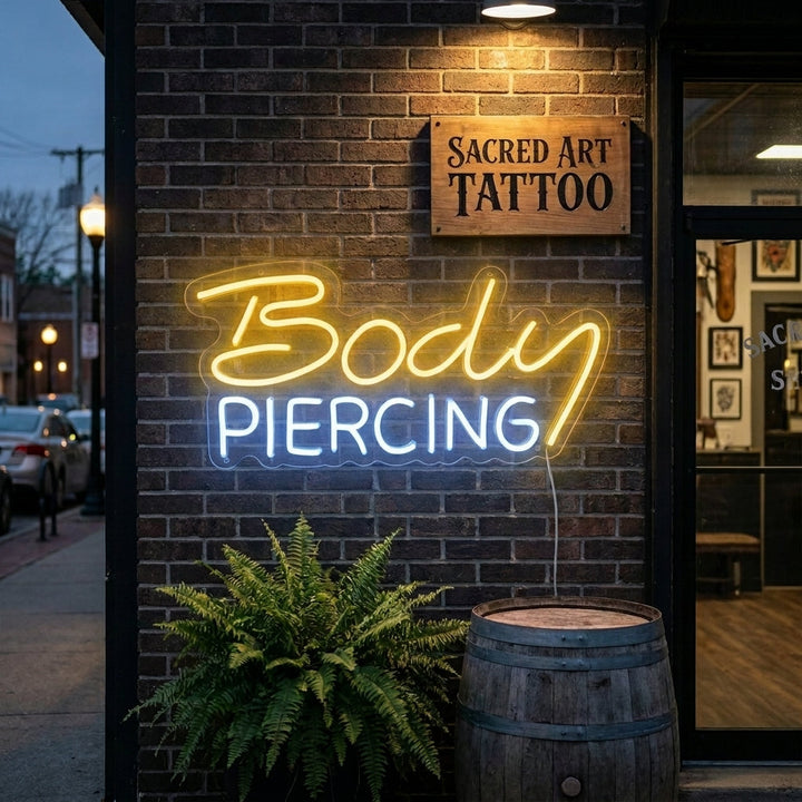 "Body Piercing" Neonskylt