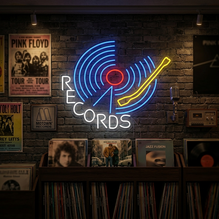 "Records" Neonskylt