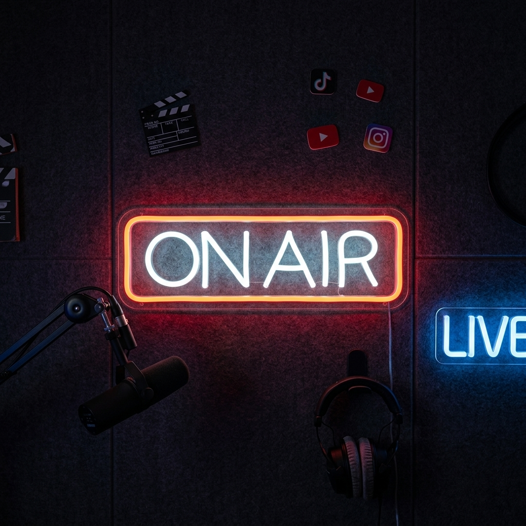 "ON AIR NEON LETTERS" Neonskylt