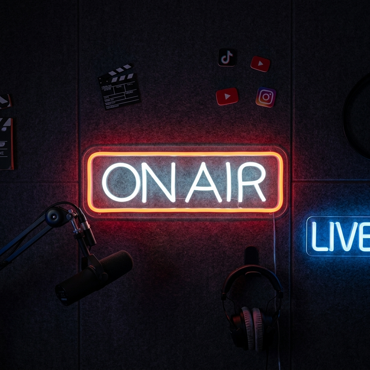 "ON AIR NEON LETTERS" Neonskylt