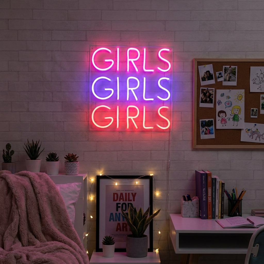 "Girls Girls Girls" Neonskylt