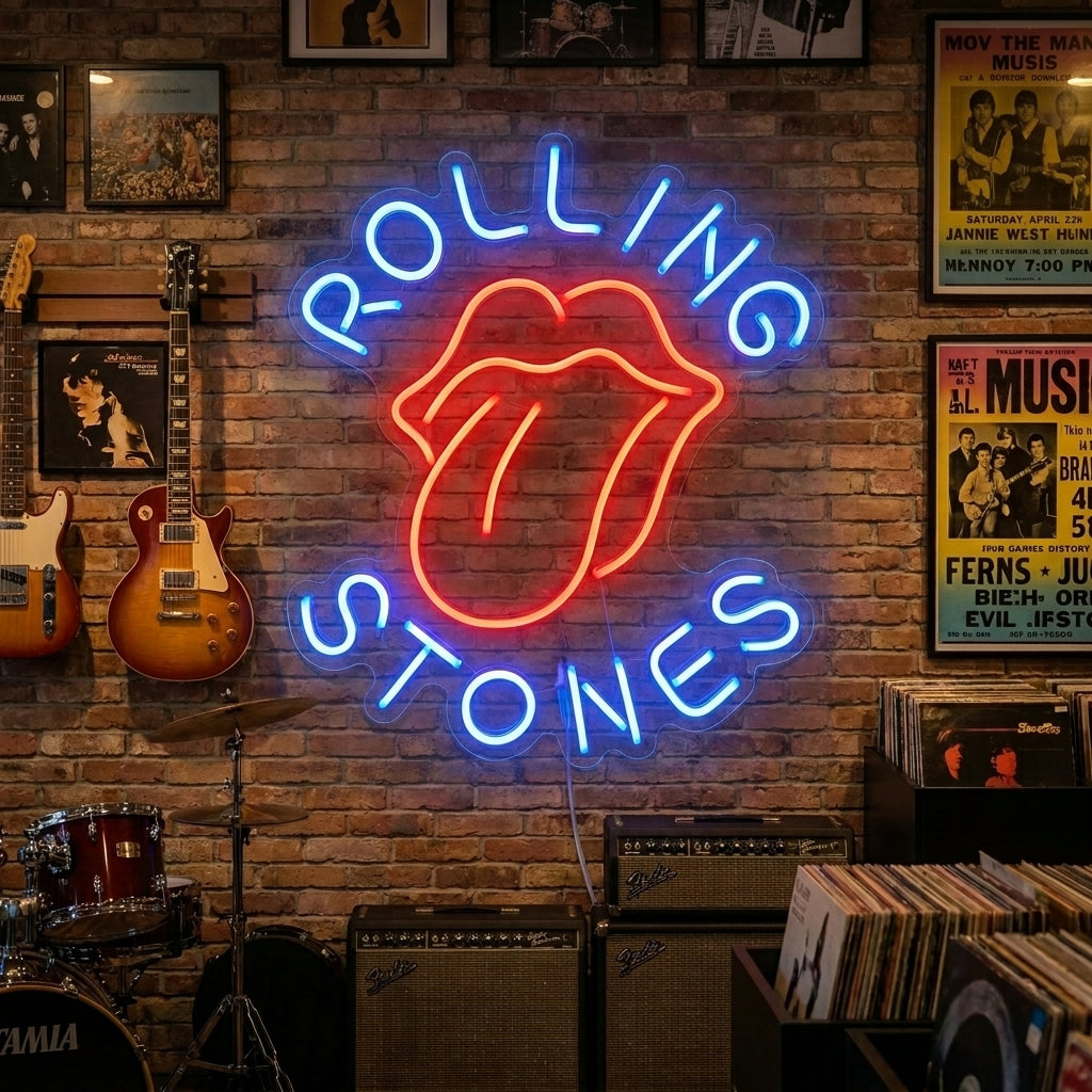"Rolling Stones" Neonskylt
