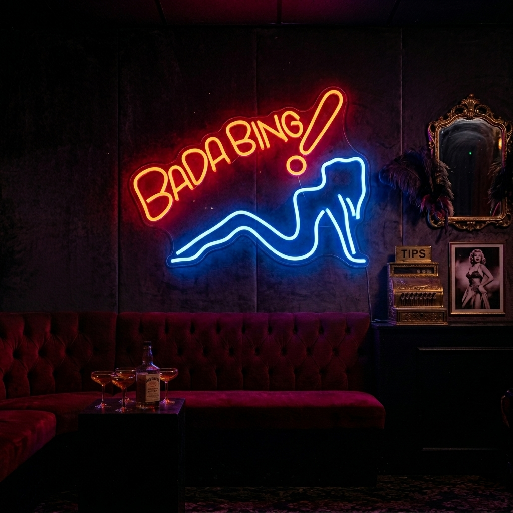 "Bada Bing" Neonskylt