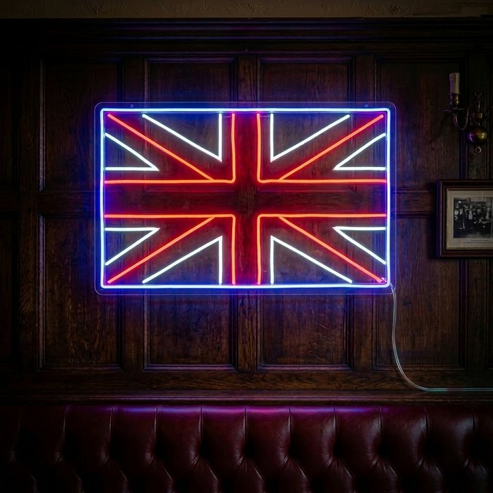 "Storbritanniens Flagga" Neonskylt