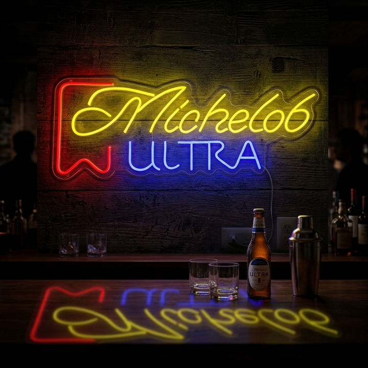 "Michelob Ultra Ölbar" Neonskylt