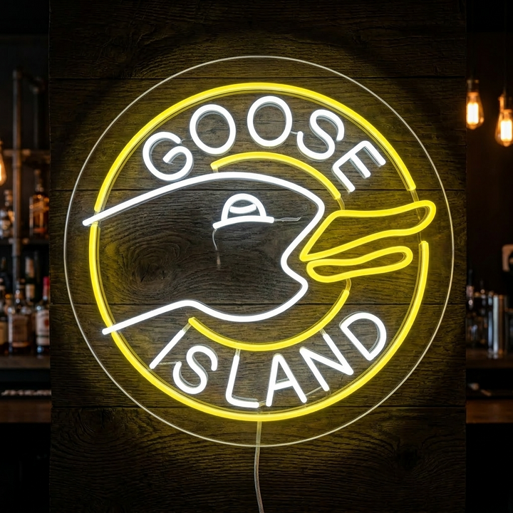 "Goose Island Ölbar" Neonskylt