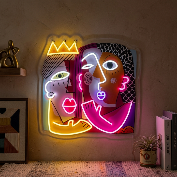 "Man och kvinna" UV-tryckt LED-neonskylt