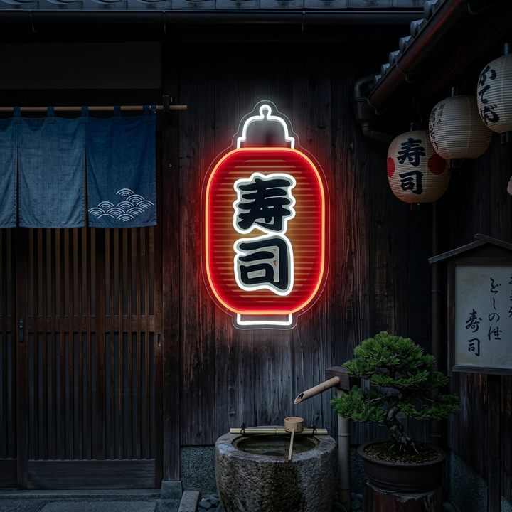 Sushi Neonskylt, Japansk restauranginredning