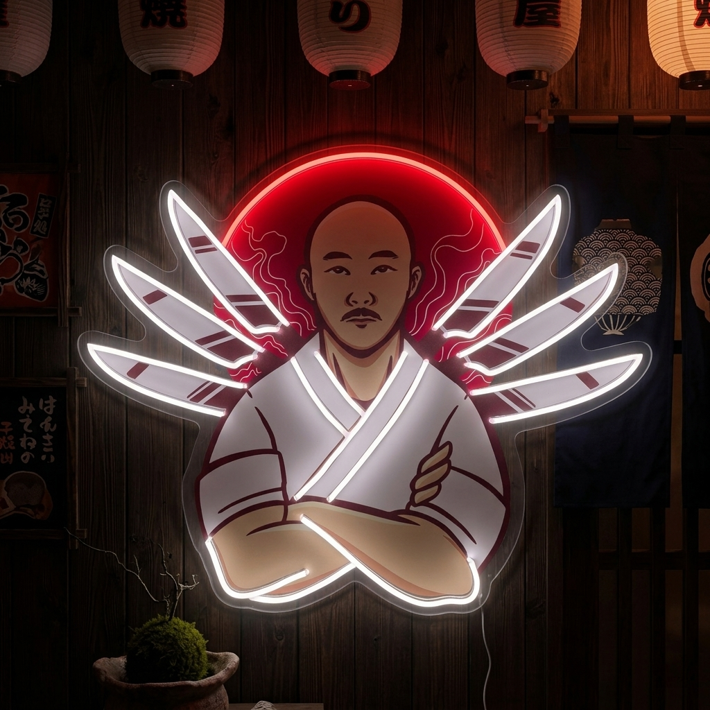 Japansk kock Neonskylt, Japansk restauranginredning