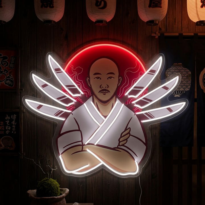 Japansk kock Neonskylt, Japansk restauranginredning