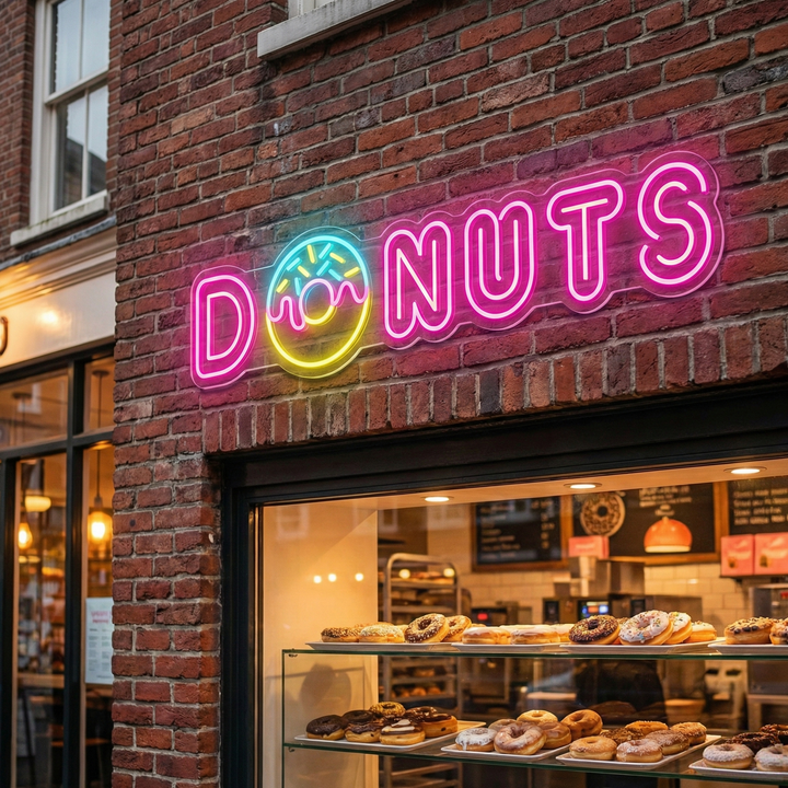 "Donut" Neonskylt