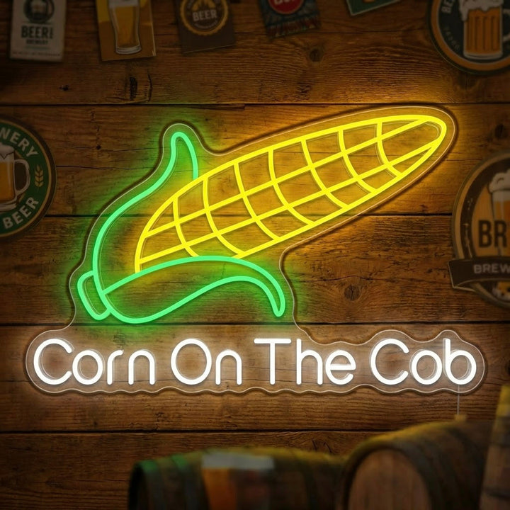 "Corn On The Cob" Neonskylt