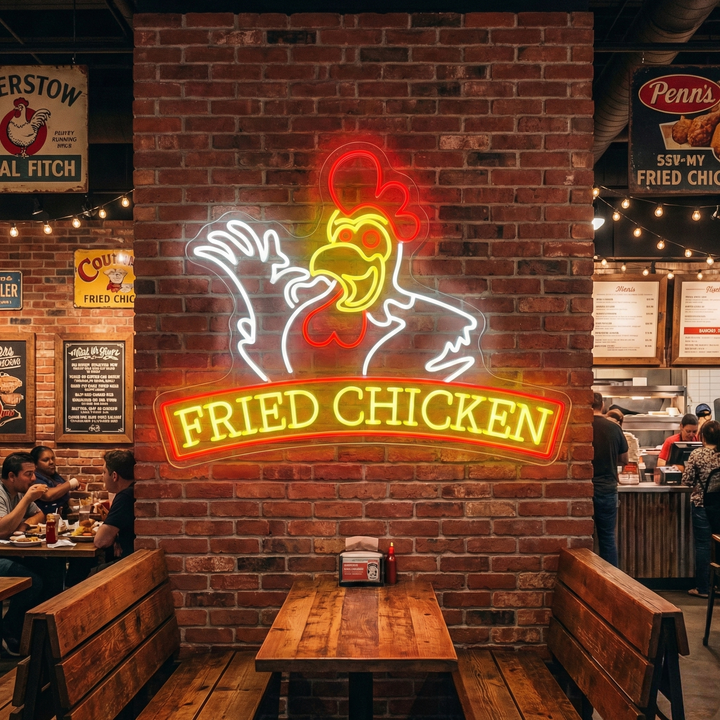 "Fried Chicken" Neonskylt