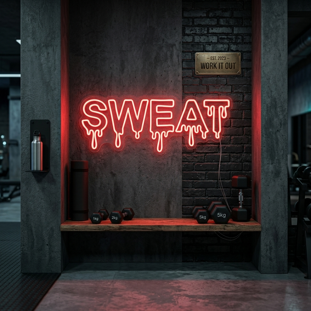 "Sweat" Neonskylt
