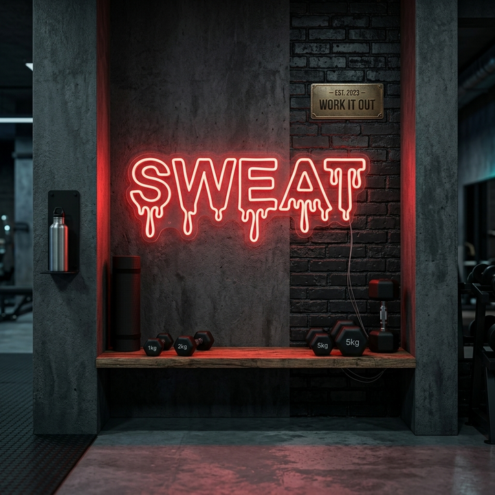 "Sweat" Neonskylt