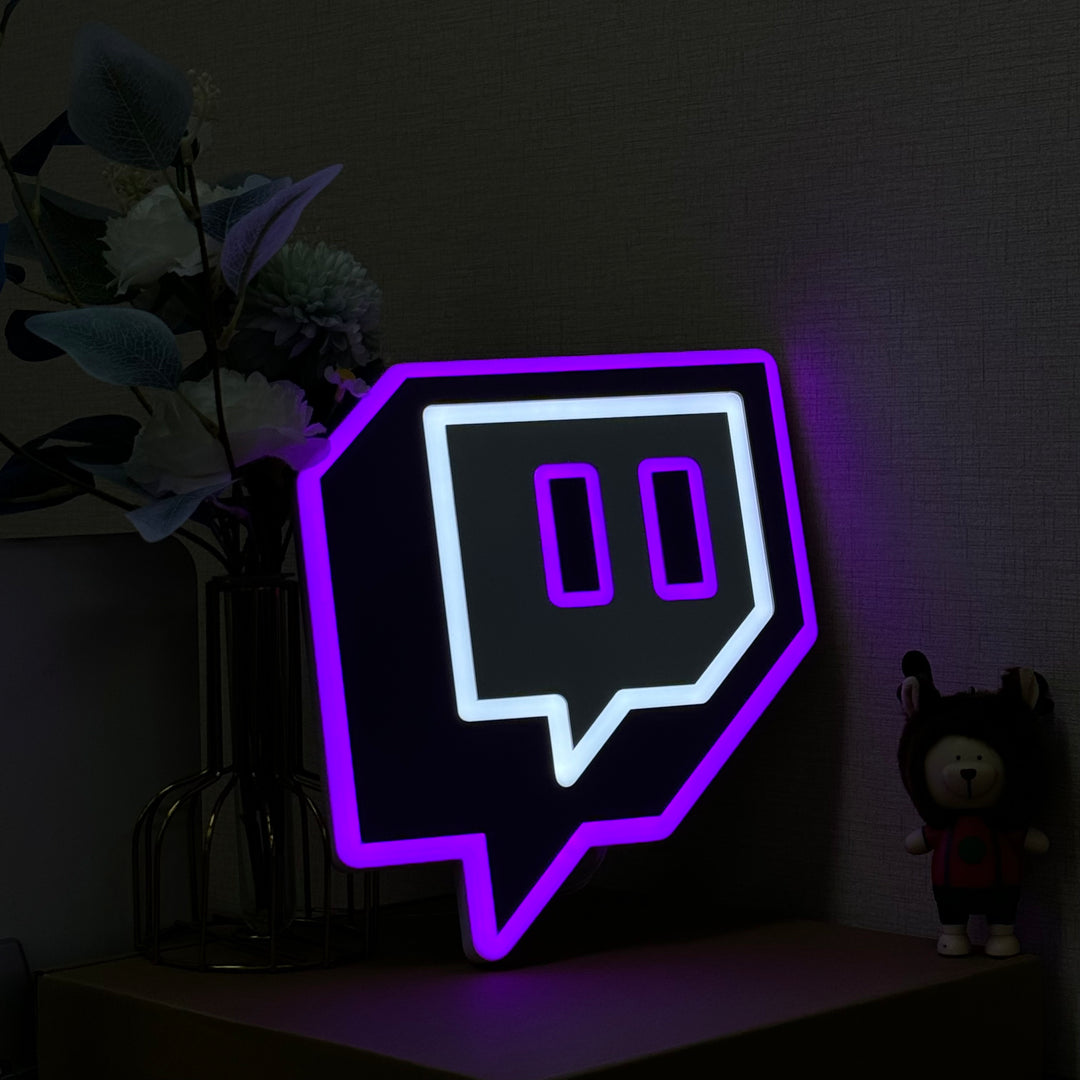 "Twitch logotyp" Neon Like