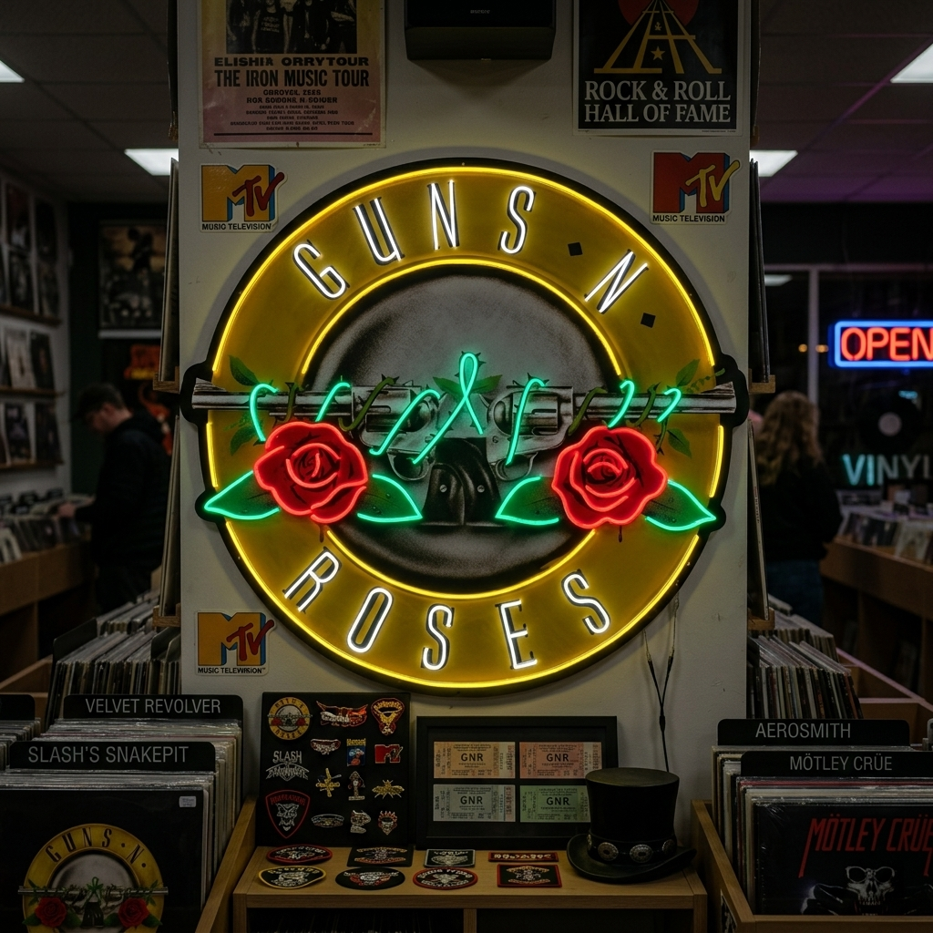 "Guns N Roses" Neonskylt