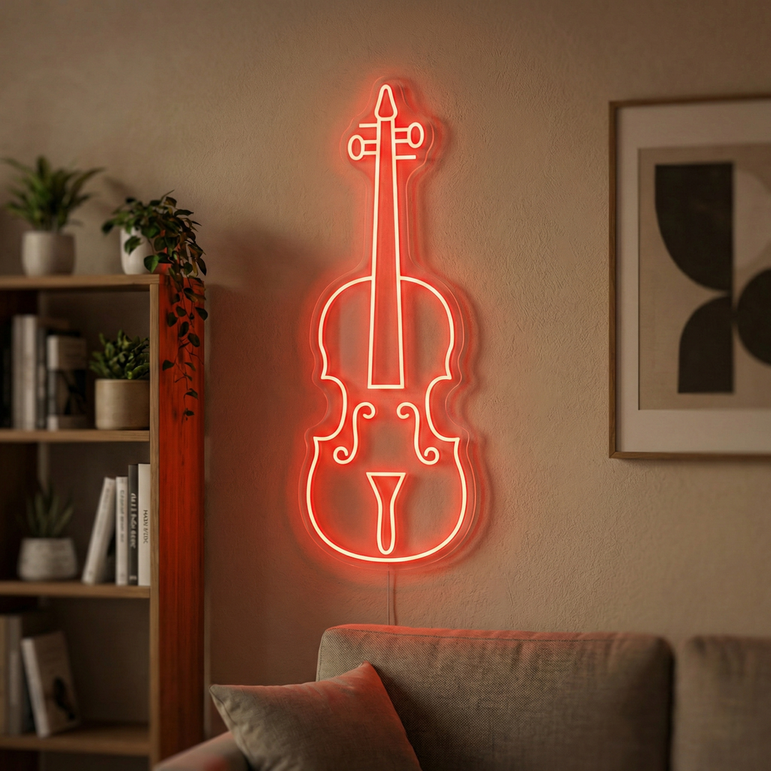 "Violin" Neonskylt