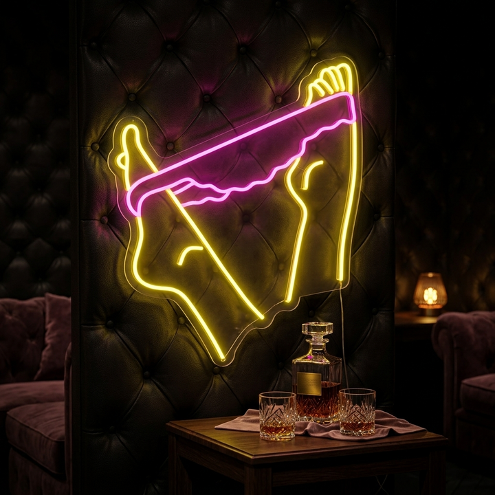 "Estetisk kvinnokropp" Neonskylt