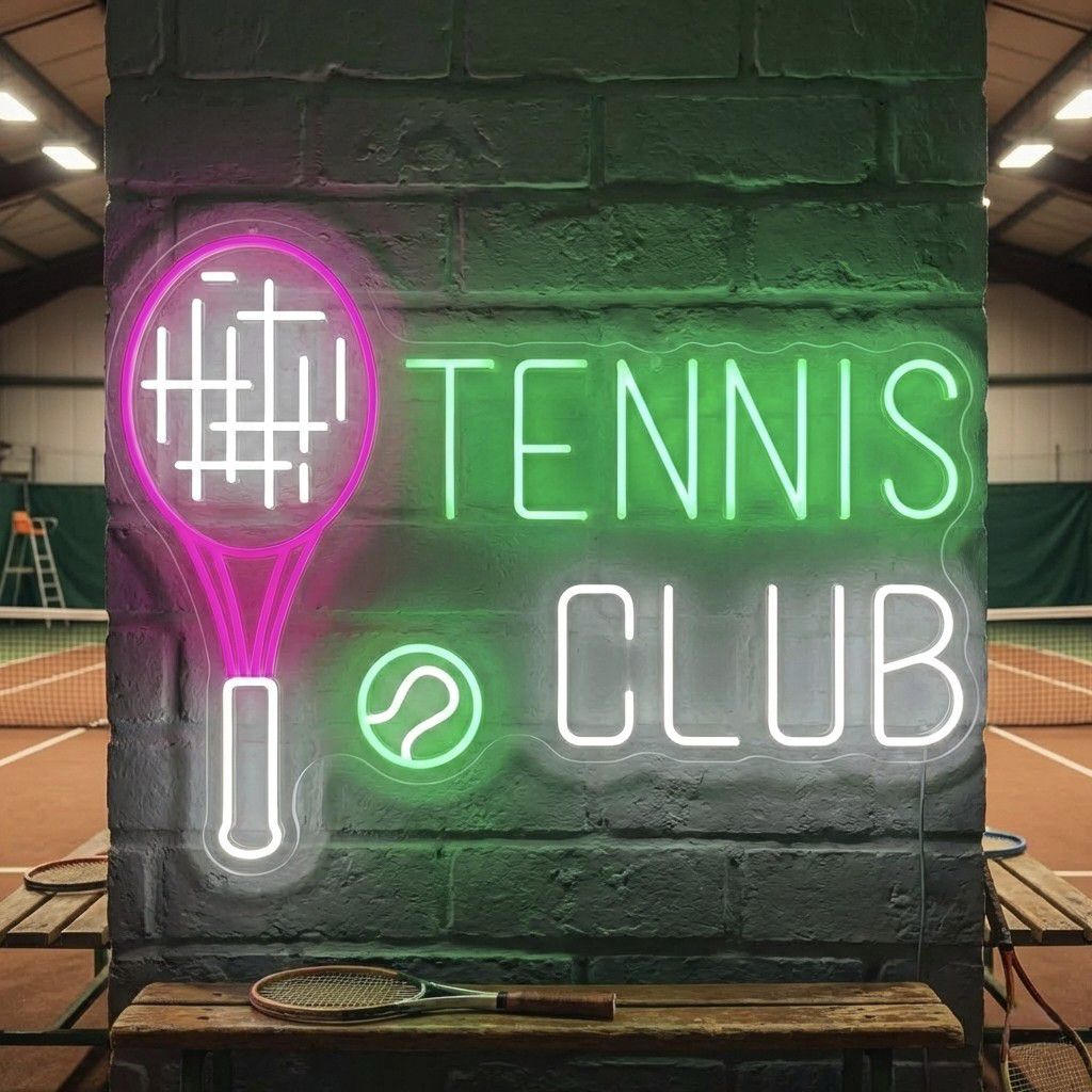 "Tennis Club" Neonskylt