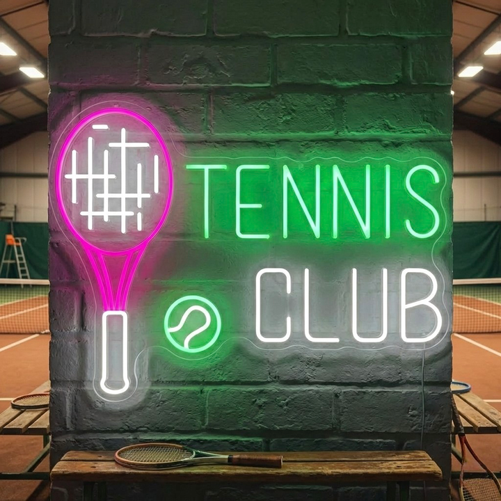 "Tennis Club" Neonskylt