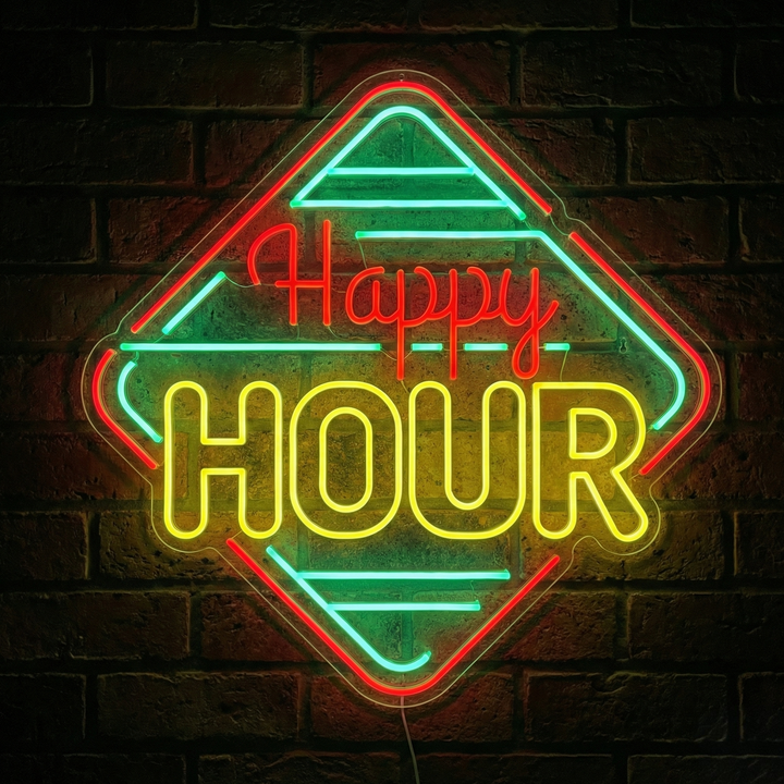 "Happy Hour" Neonskylt