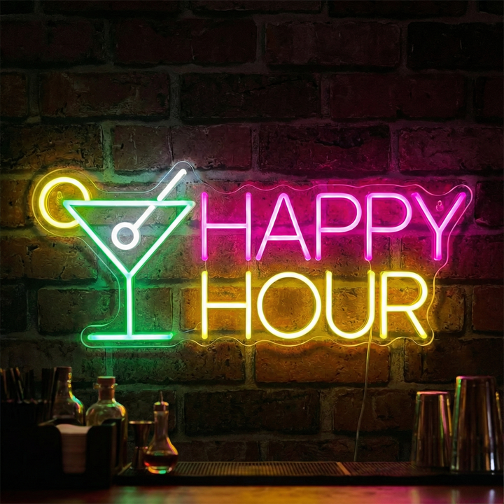 "Happy Hour" Neonskylt
