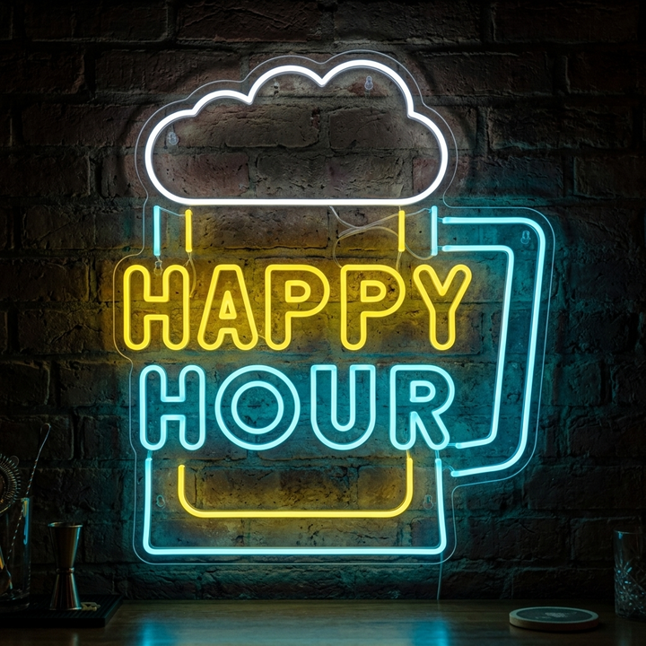"Happy Hour" Neonskylt