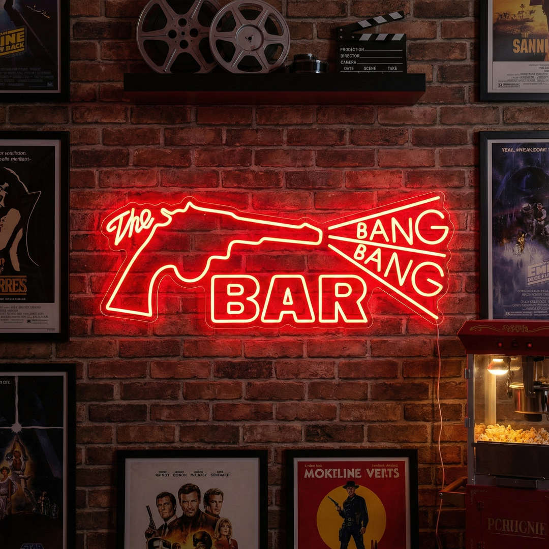 "Bang Bang Bar" Neonskylt