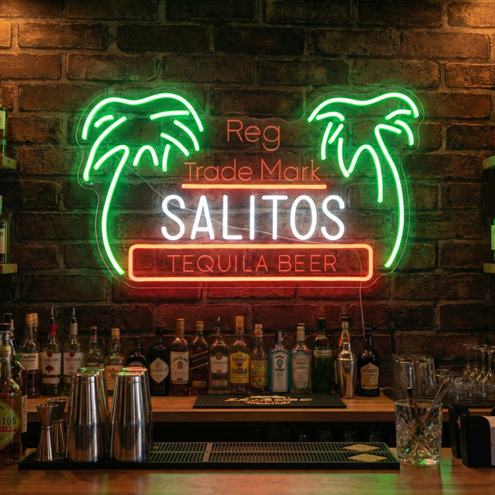 "Salitos Palm" Neonskylt