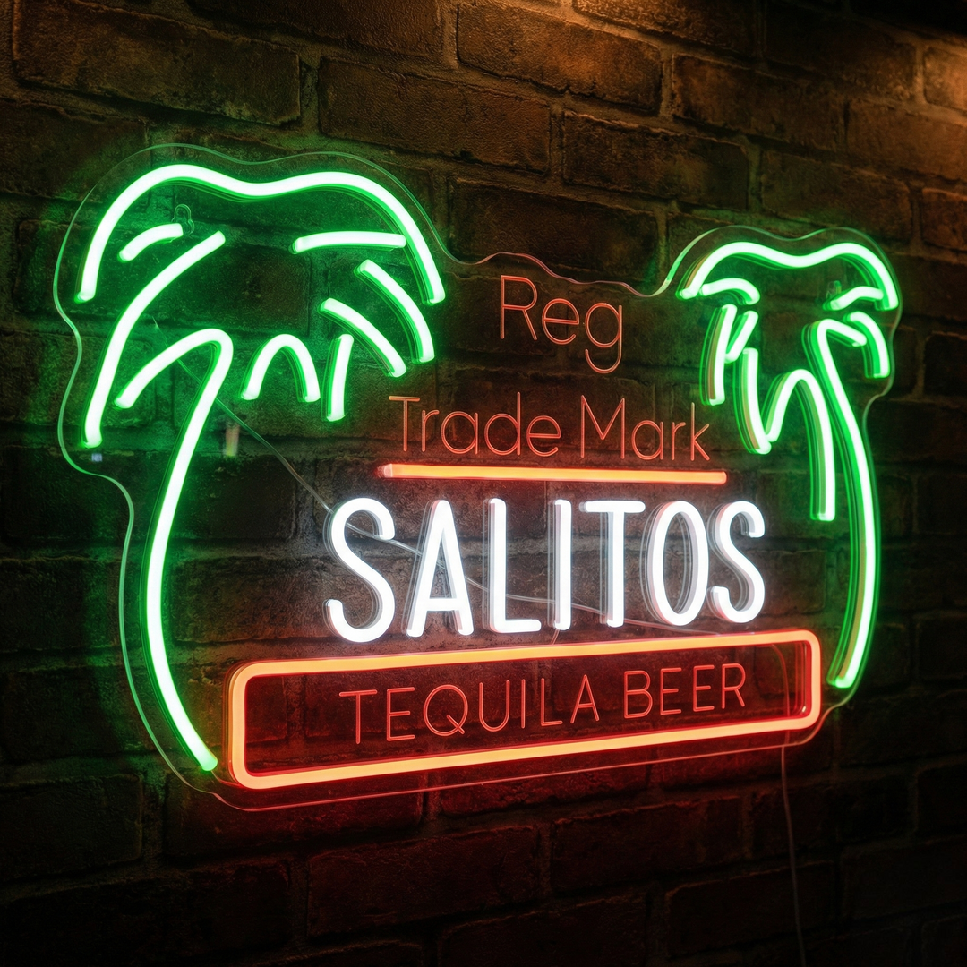 "Salitos Palm" Neonskylt