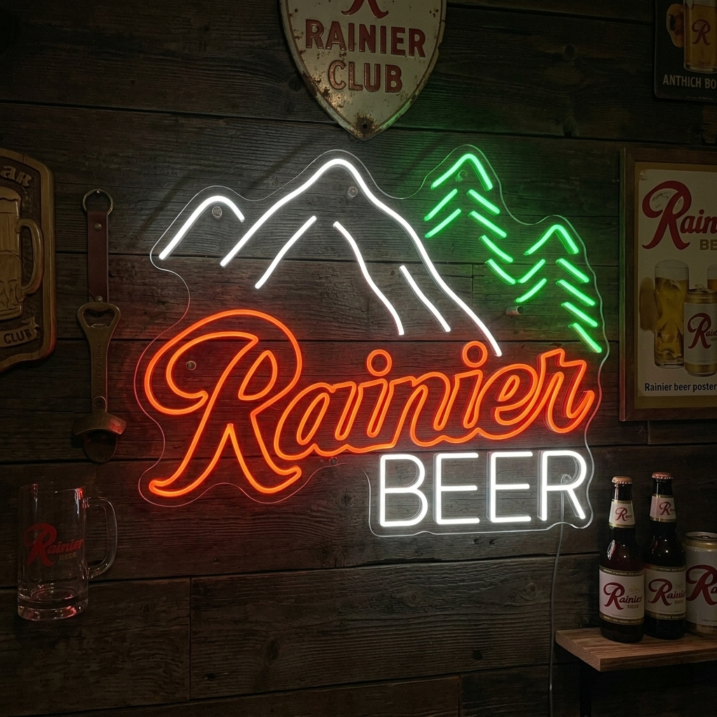 "Rainier Beer" Neonskylt