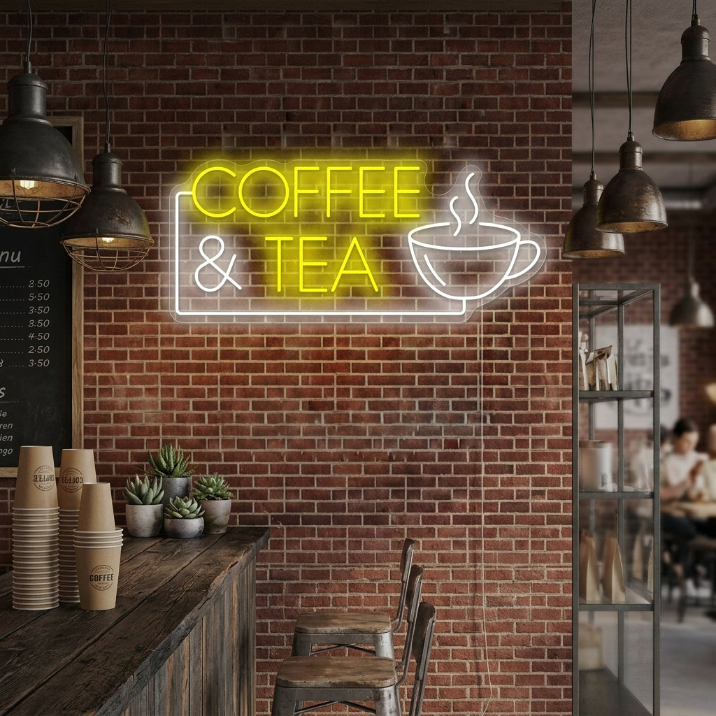 "Coffee & Tea" Neonskylt