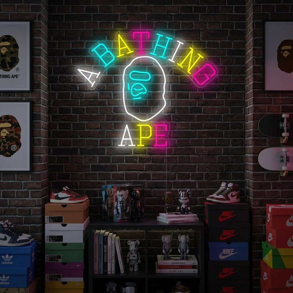 "Bathing Ape" Neonskylt