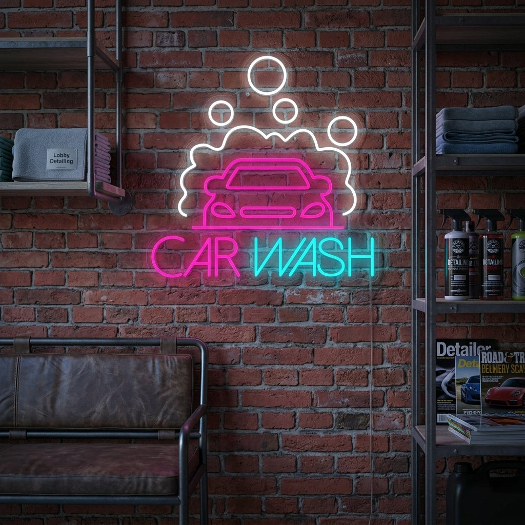 "Car Wash" Neonskylt