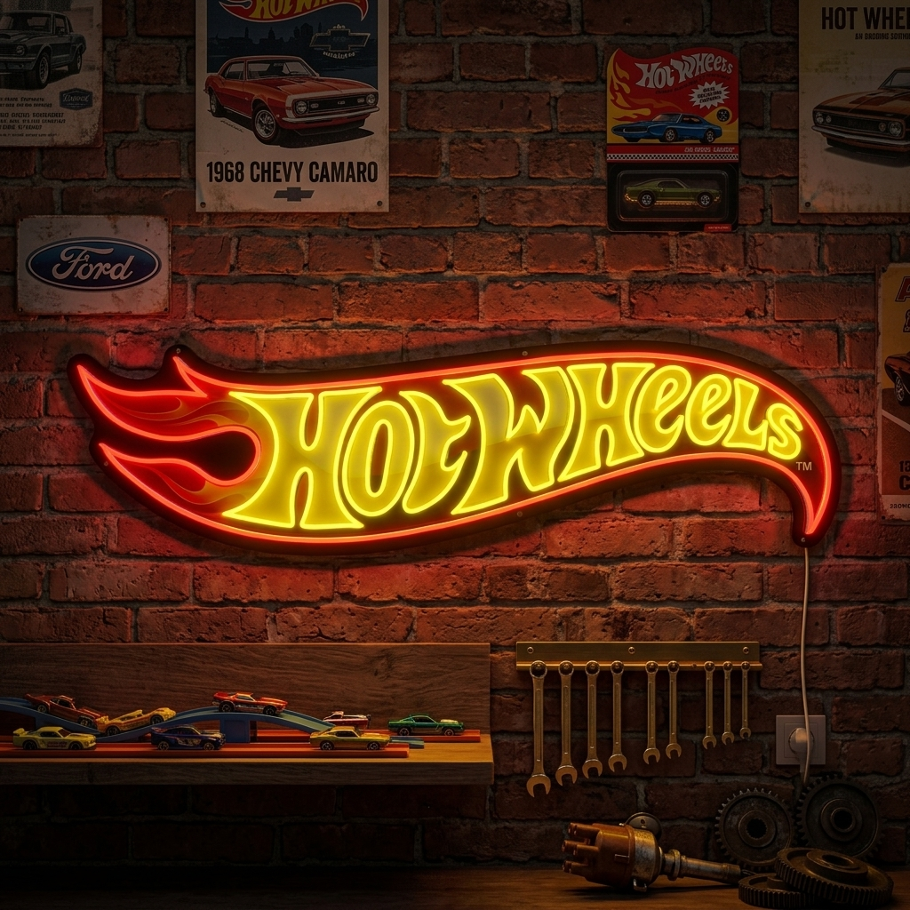 "Hot Wheels-logotyp" Neonskylt