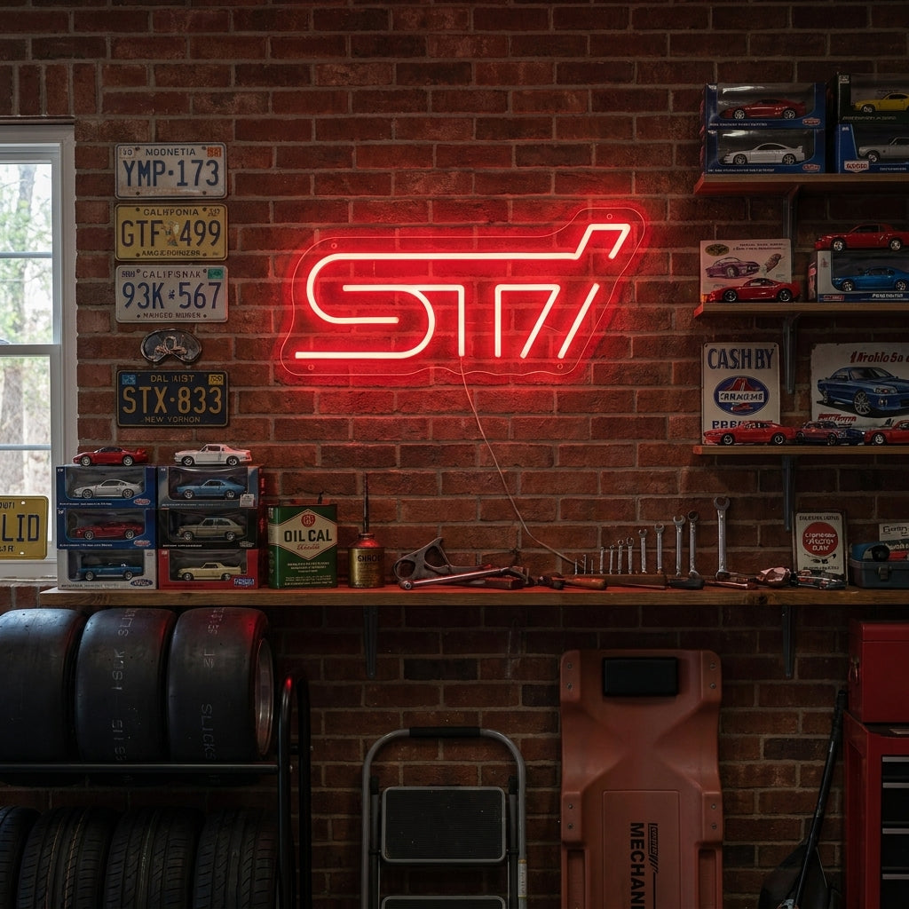 "Sti-logotyp" Neonskylt