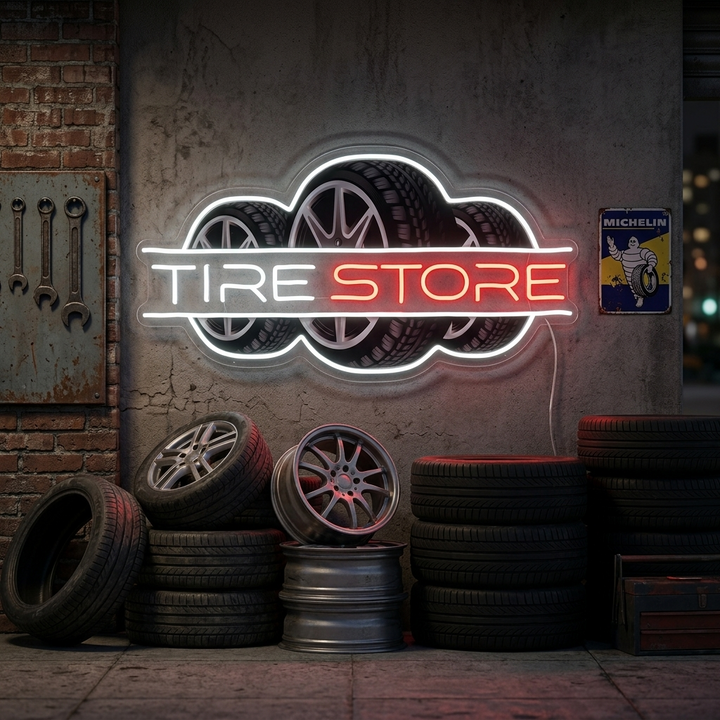 "Tire Store" Neonskylt
