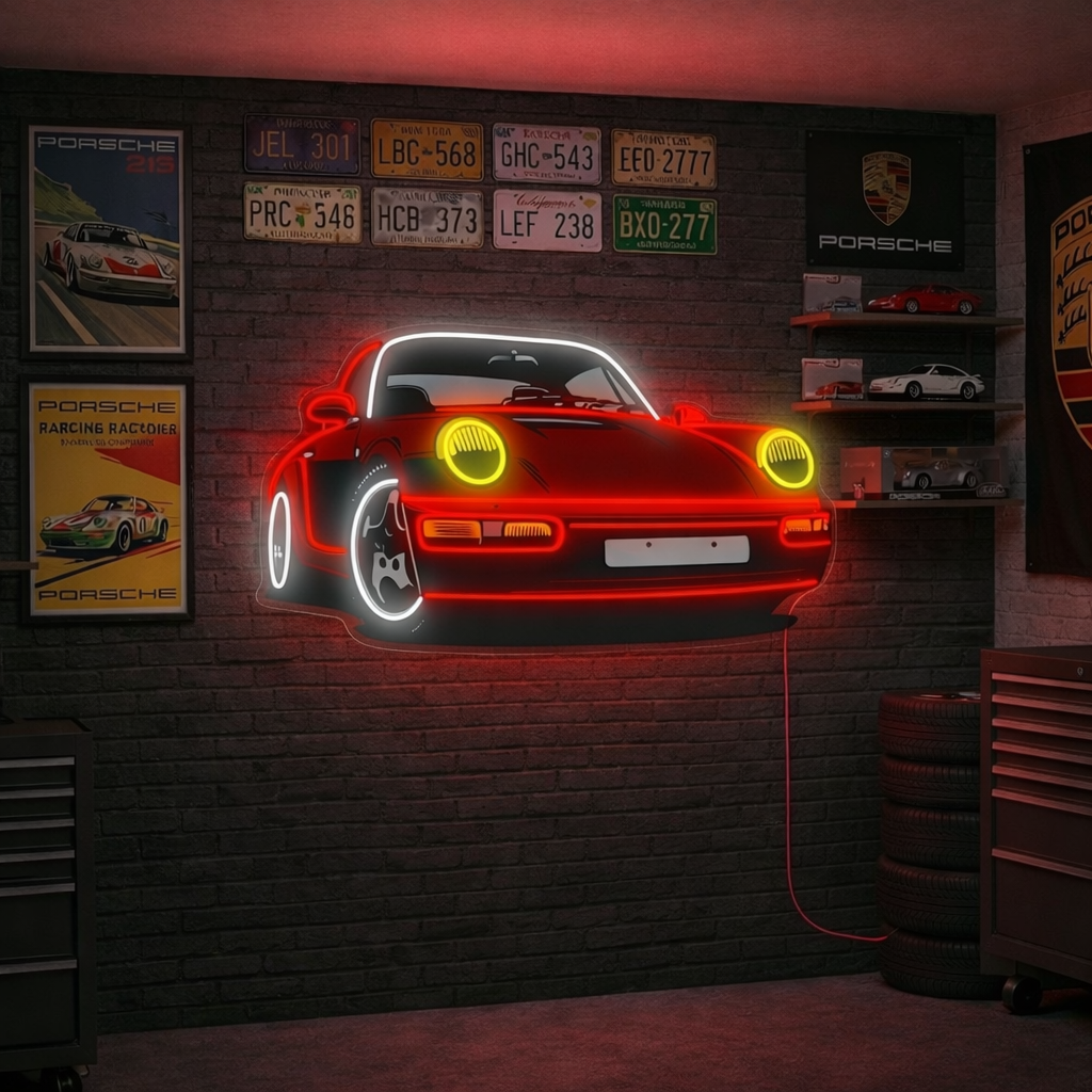 "Turbo Bil" Neonskylt