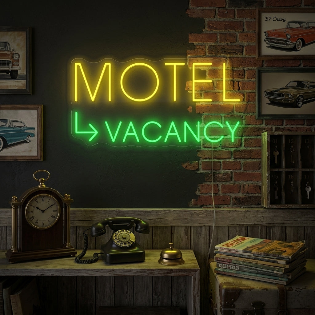 "Motel Vacancy" Neonskylt