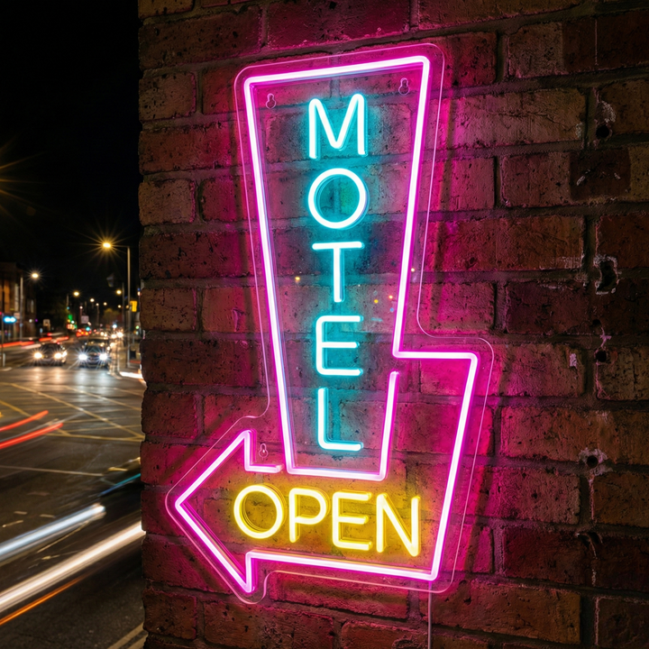 "Motel Open" Neonskylt