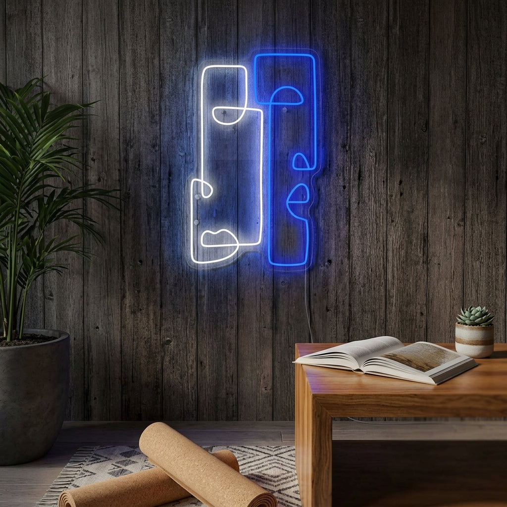 "Abstrakt Totem" Neonskylt