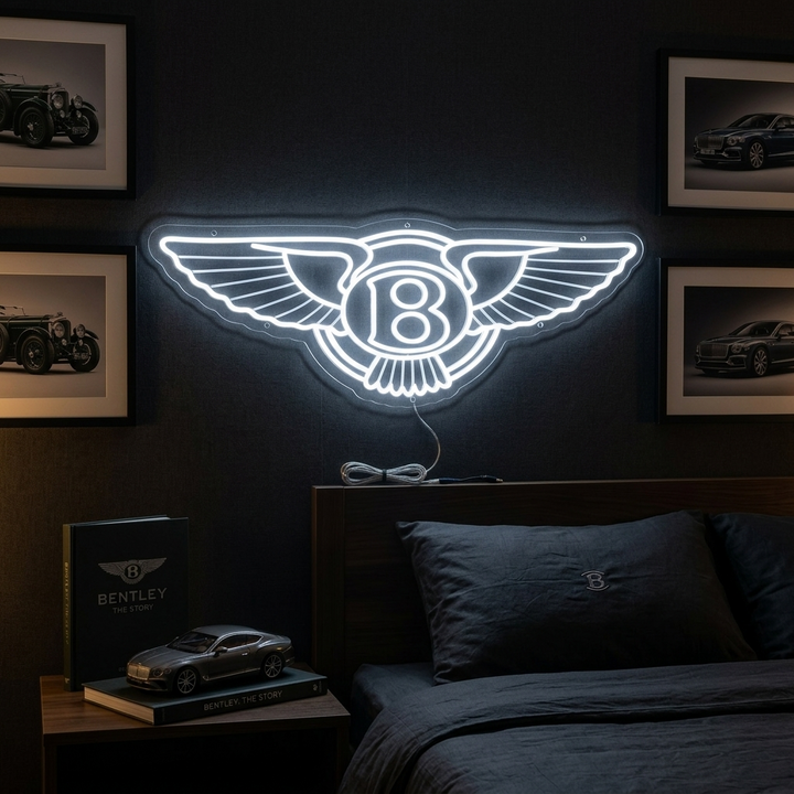 "Bentley-emblem" Neonskylt