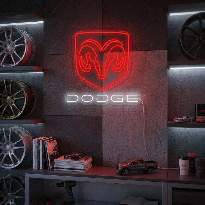 "Dodg-Car" Neonskylt