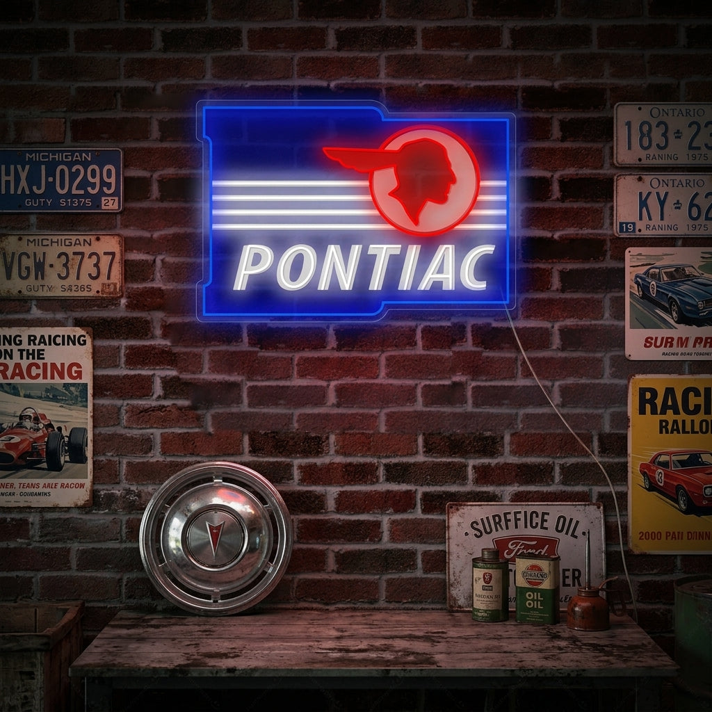 "Ponti-Car" Neonskylt