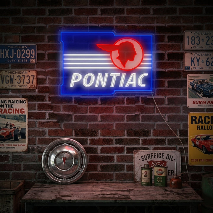 "Ponti-Car" Neonskylt