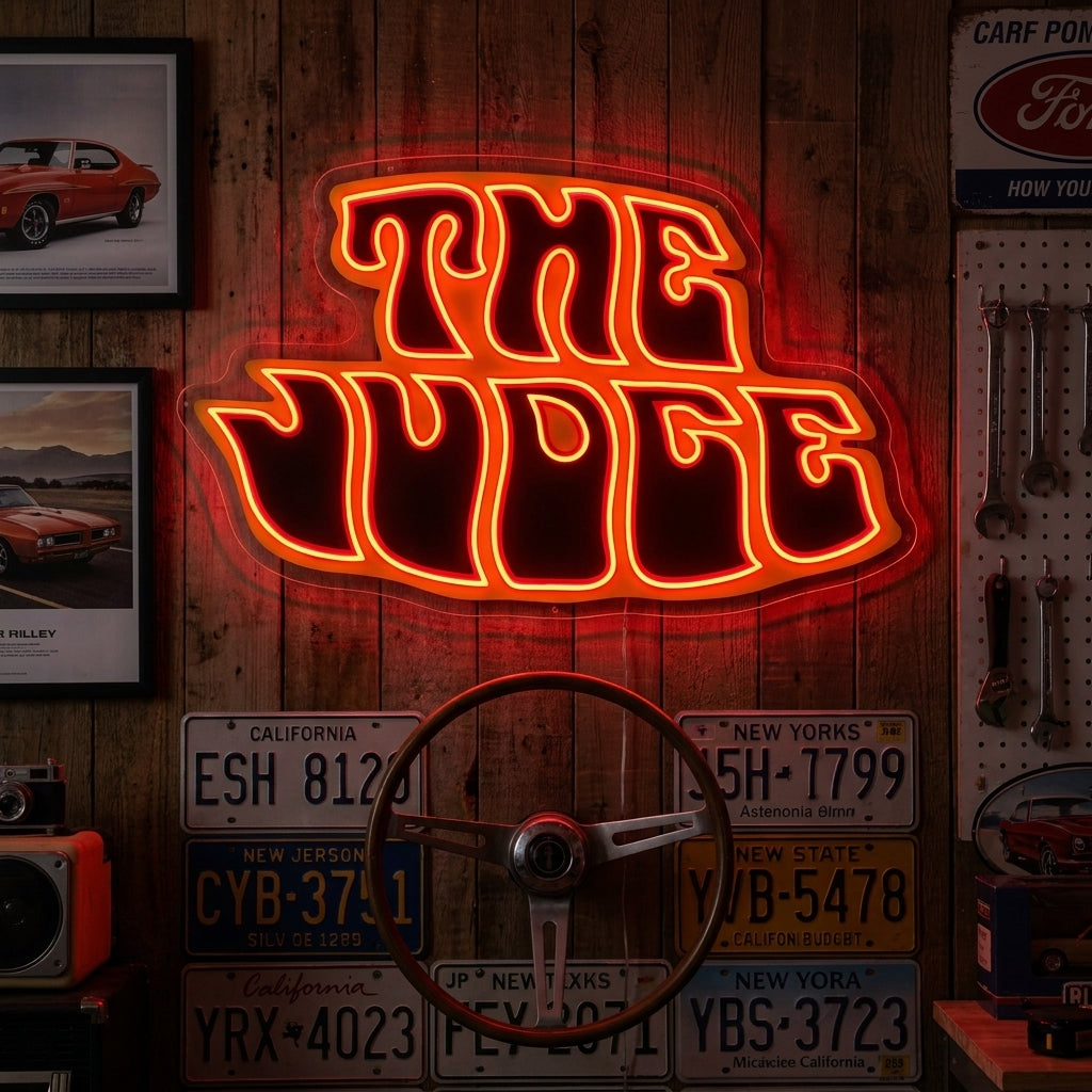 "The Judge" Neonskylt