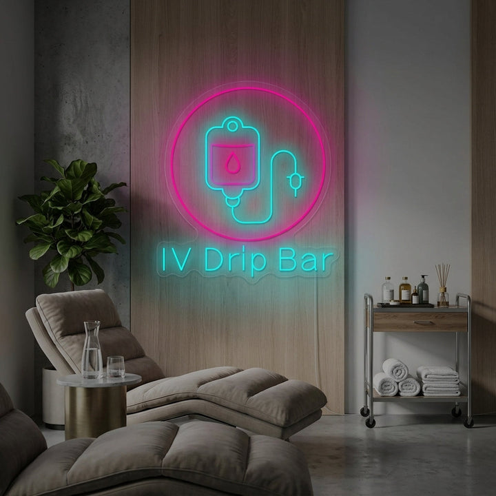 "Iv Drip Bar" Neonskylt